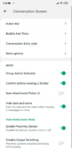 Customization Screen